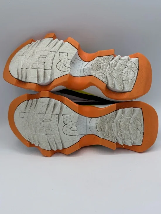 Sorel White Kinetic Impact II Slip-On Sneaker with Orange and Black Accents - Picture 6 of 8